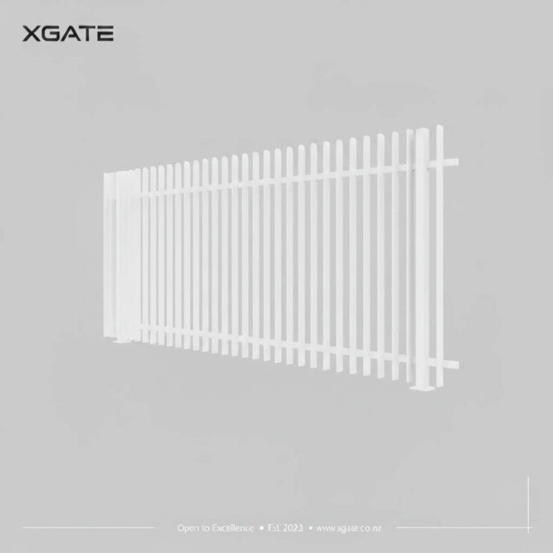 Finn Fence Panel with aluminum capping and rake-able design 1750mm height in black - XGATE NZ