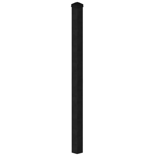 100x100mm inground aluminium fence post with cap in black 2500mm - XGATE NZ
