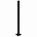 65x65mm flange aluminium post with cap in black 1850mm - XGATE NZ