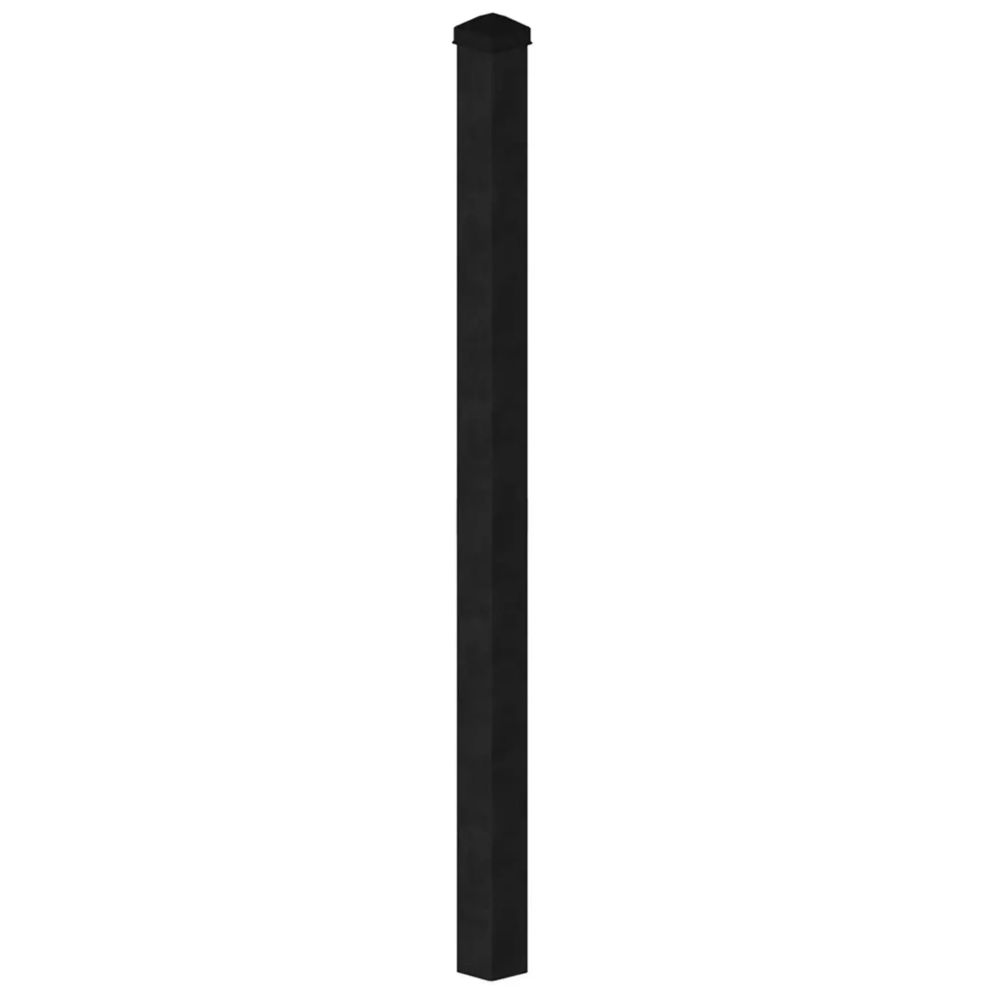 65x65mm inground aluminium post with cap in black 2400mm - XGATE NZ