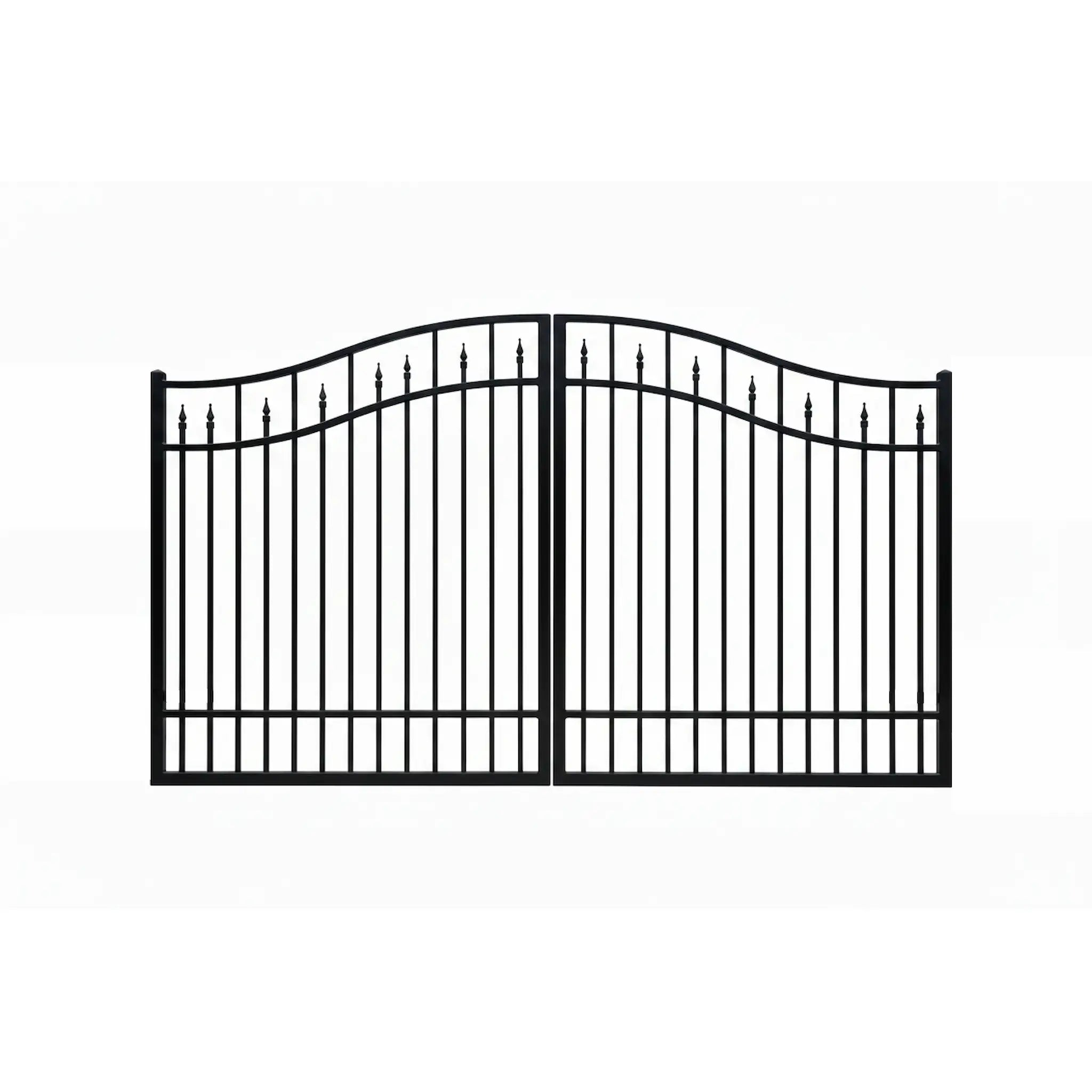 Arch Top Aluminium Double Swing Gates | Black | XS18B | NZ
