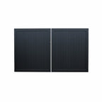 Vertical Tongue and Groove Aluminium Double Swing Gates Black XS06B - XGATE NZ