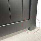 Deco Slat Aluminium Double Swing Gate - Bottom Junction Close Up - XGATE NZ