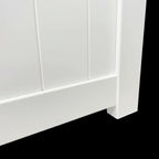 Bottom Rail Junction Detail White - Half Open Double Swing Gate XS12W - XGATE NZ