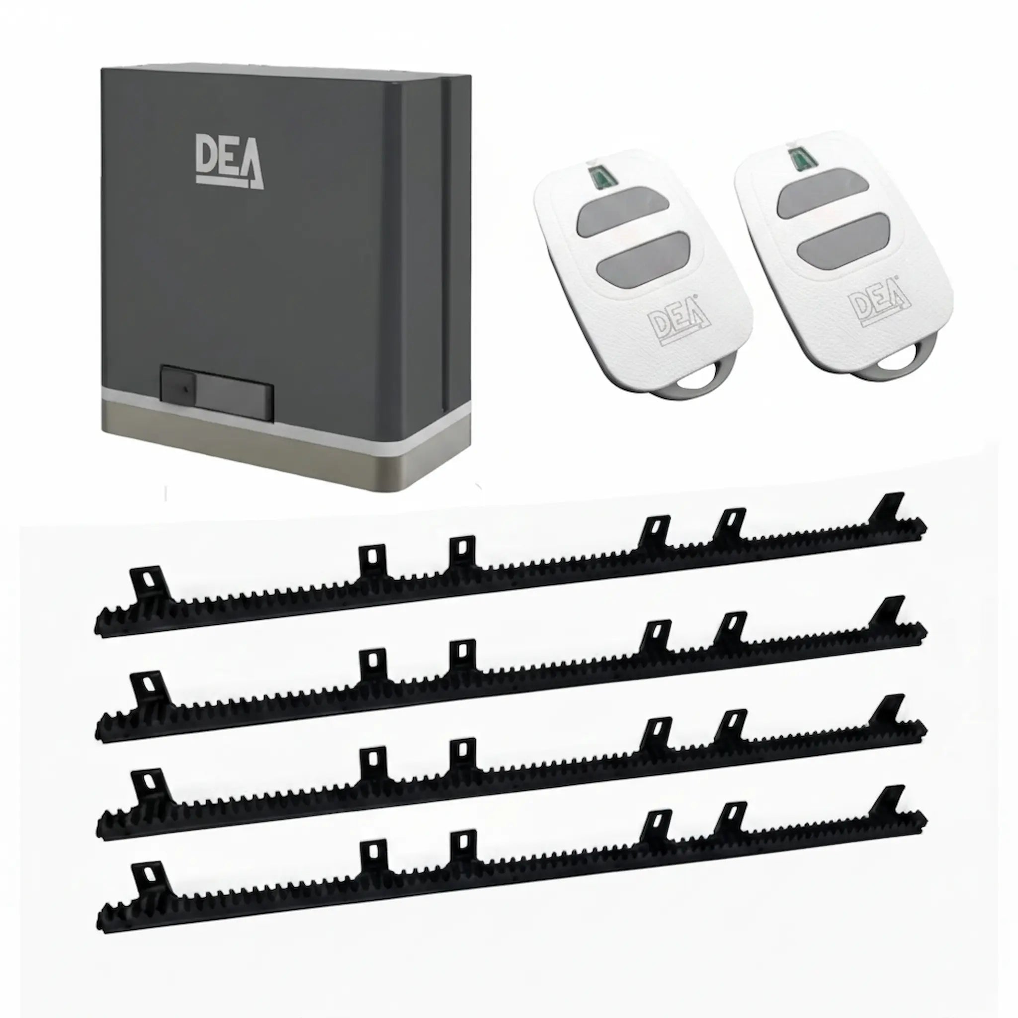 Italian DEA Sliding Gate Motor with 2 Remotes and 4 Meter Cog Racks Full Kit - XGATE NZ