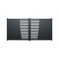 Deco Slat Aluminium Double Swing Gates | Black | XS17B | NZ