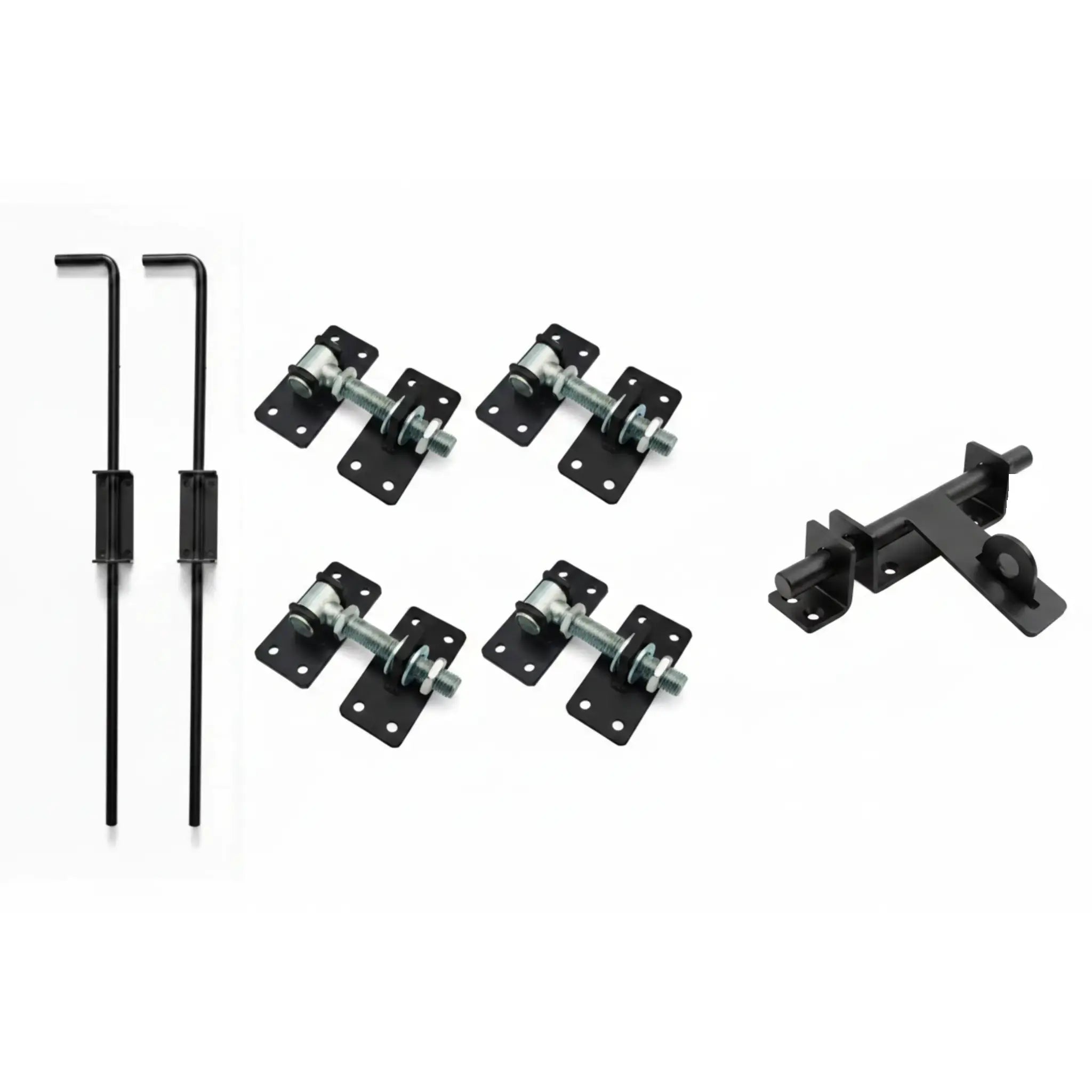 Half Open Aluminium Double Swing Gates | Black | XS12B | NZ