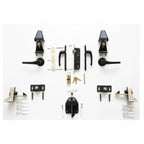 Deco Slat Aluminium Double Swing Gates | Black | XS17B | NZ