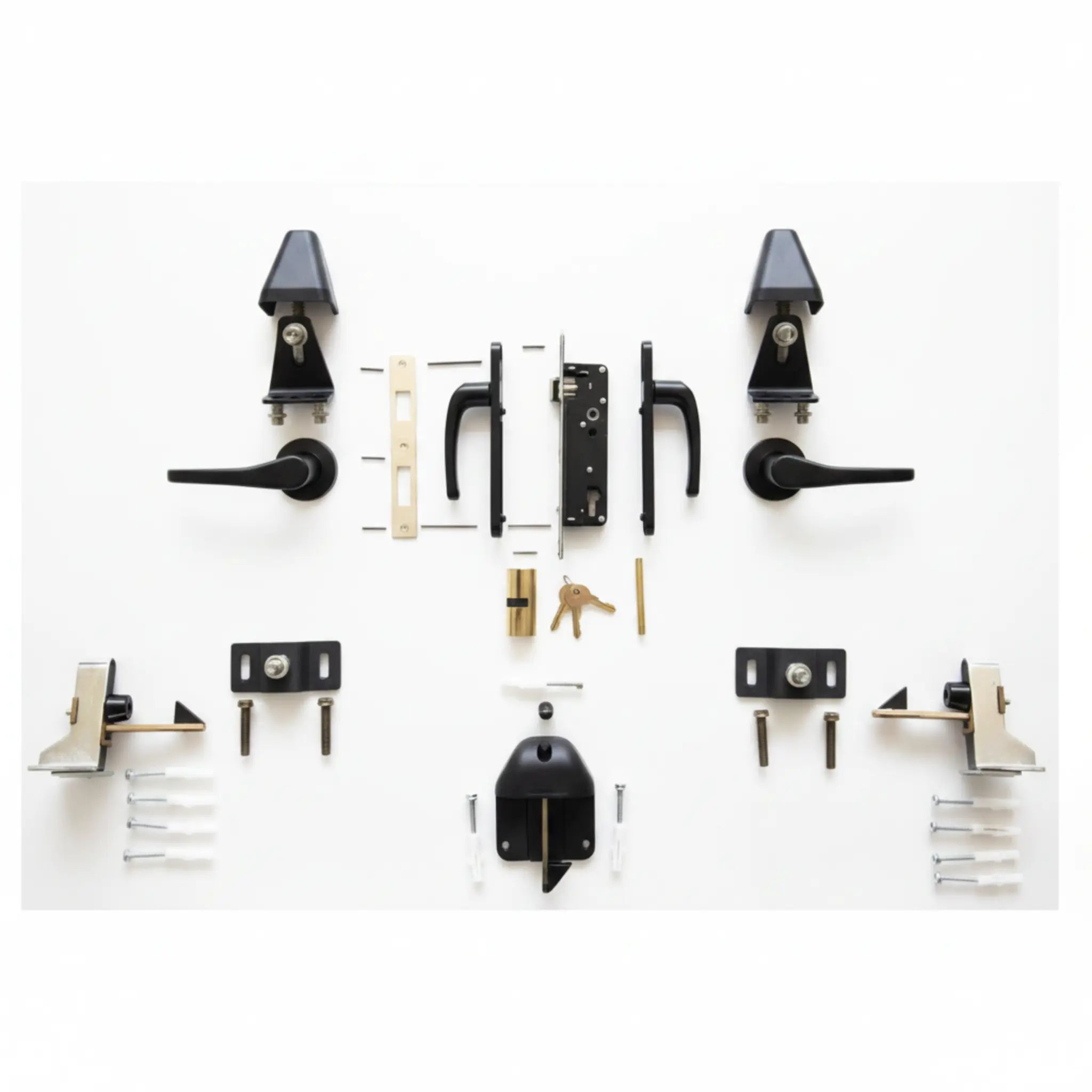 Deco Slat Aluminium Double Swing Gates | Black | XS17B | NZ