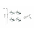 Double swing gate hardware kit in white for 80mm frames - XGATE NZ