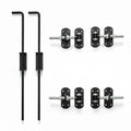 Double swing gate hardware accessories kit for 50mm frames in black - XGATE NZ