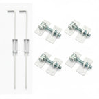 Double swing gate hardware accessories kit for 80mm frames in white - XGATE NZ