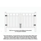 Deco Slat Aluminium Double Swing Gates | Black | XS17B | NZ