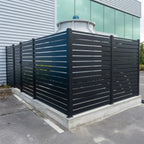 Horizontal Slat Aluminium Fence | Black | XF07B | NZ