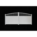 Estate arch aluminium double swing gates in white - XGATE NZ