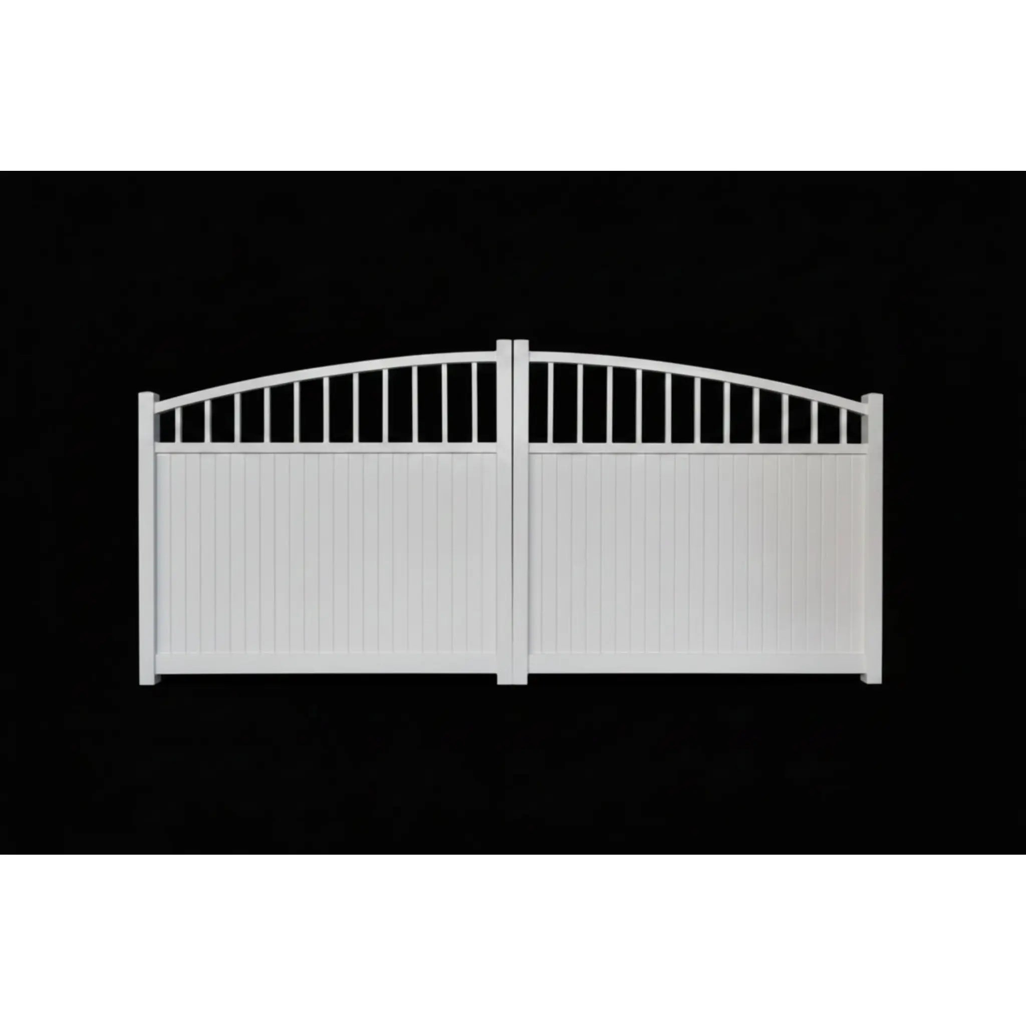 Estate Arch Aluminium Double Swing Gates | White | XS16W | NZ