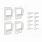 Fencing bracket 40x40mm white for 2 rail fence - XGATE NZ