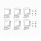 Fencing bracket 40x40mm white set of 6 - XGATE NZ