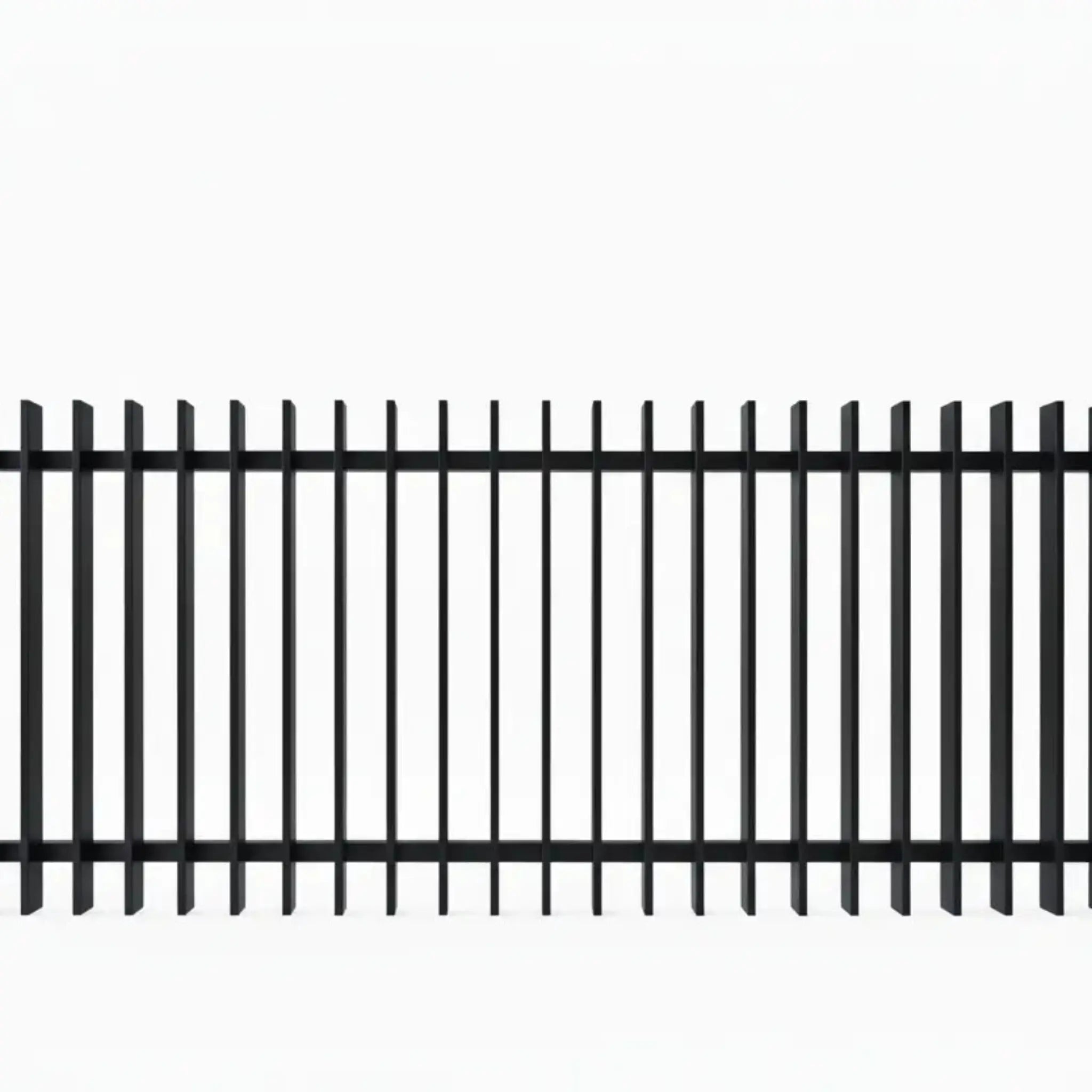 Finn fence panel with aluminum capping and rake-able design 1150mm height in black - XGATE NZ