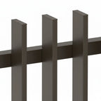 Close-up of Finn Aluminium Fence Panel in Ironsand with Capping Detail - XGATE NZ