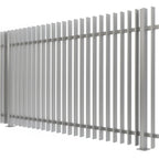Finn Fence Panel with Aluminium Capping and Rake-able Design 1750mm Height in Silver - XGATE NZ