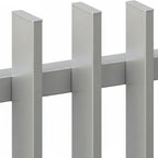 Close-up of Finn Aluminium Fence Panel in Silver with Capping Detail - XGATE NZ