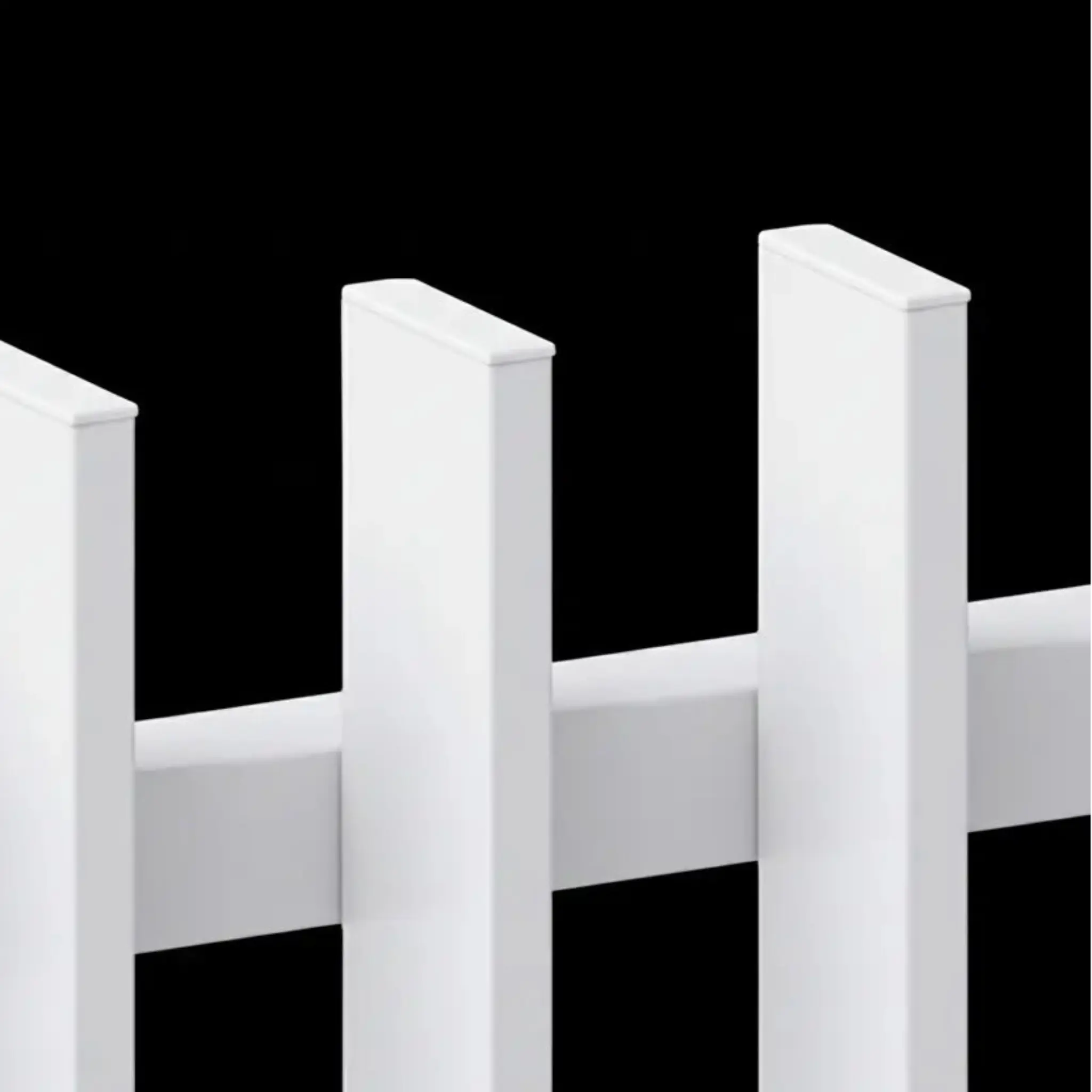 Close-up of Finn aluminium fence panel in white with capping detail - XGATE NZ