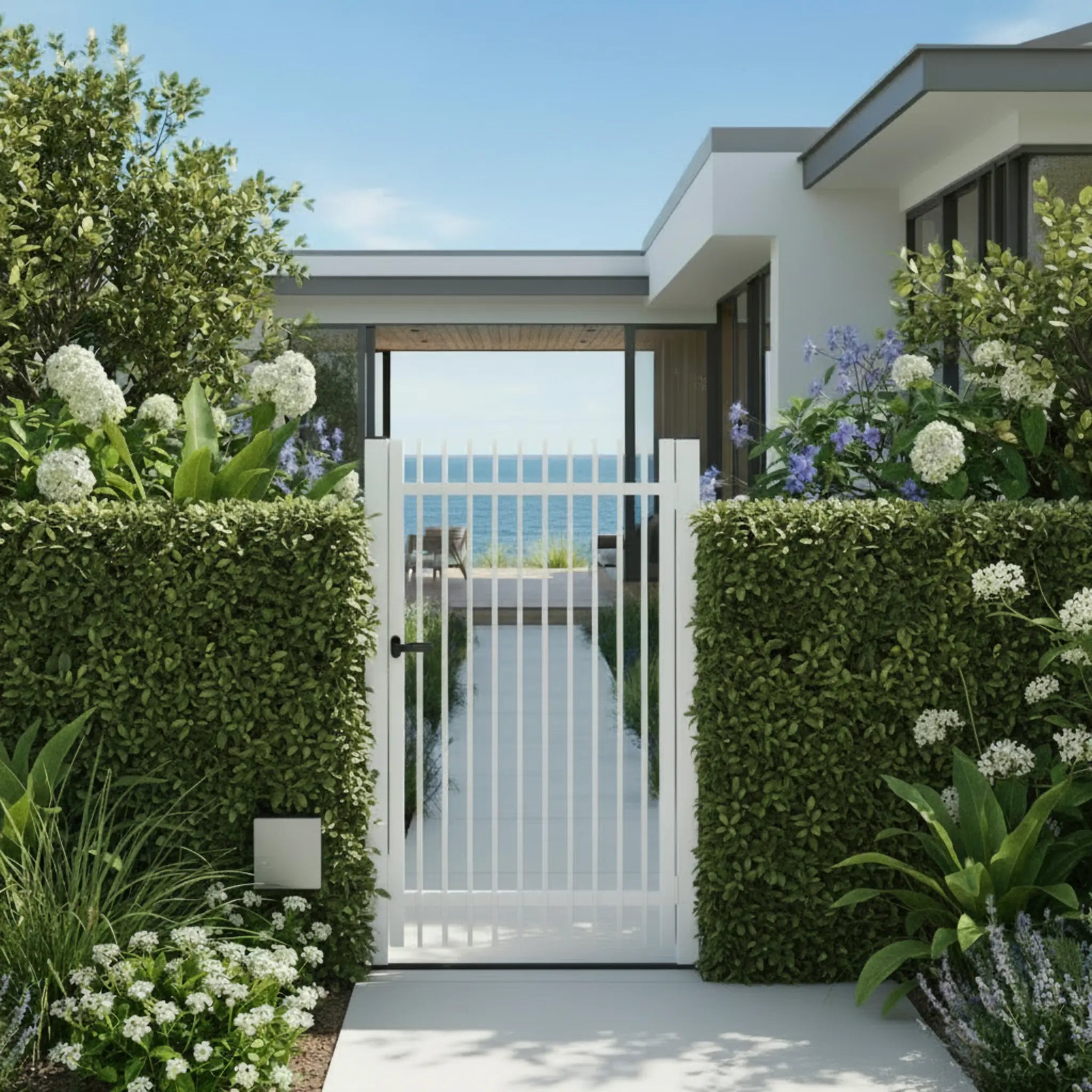 Finn Aluminium Pedestrian Gate | White | XP02W | NZ