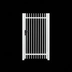 Finn aluminium pedestrian gate with lock in white - XGATE NZ