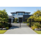 Finn Aluminium Double Swing Gates | Black | XS02B | NZ