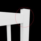 Gate Post Rail Junction Close Up White - Vertical Louvre-Slat Double Swing Gate XS10W - XGATE NZ