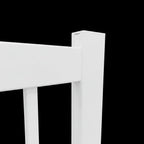 Gate Post Rail Junction Detail White - Half Open Double Swing Gate XS12W - XGATE NZ