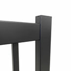 Gate Post Rail Junction Detail - Semi-Closed Arch Double Swing Gate - XGATE NZ