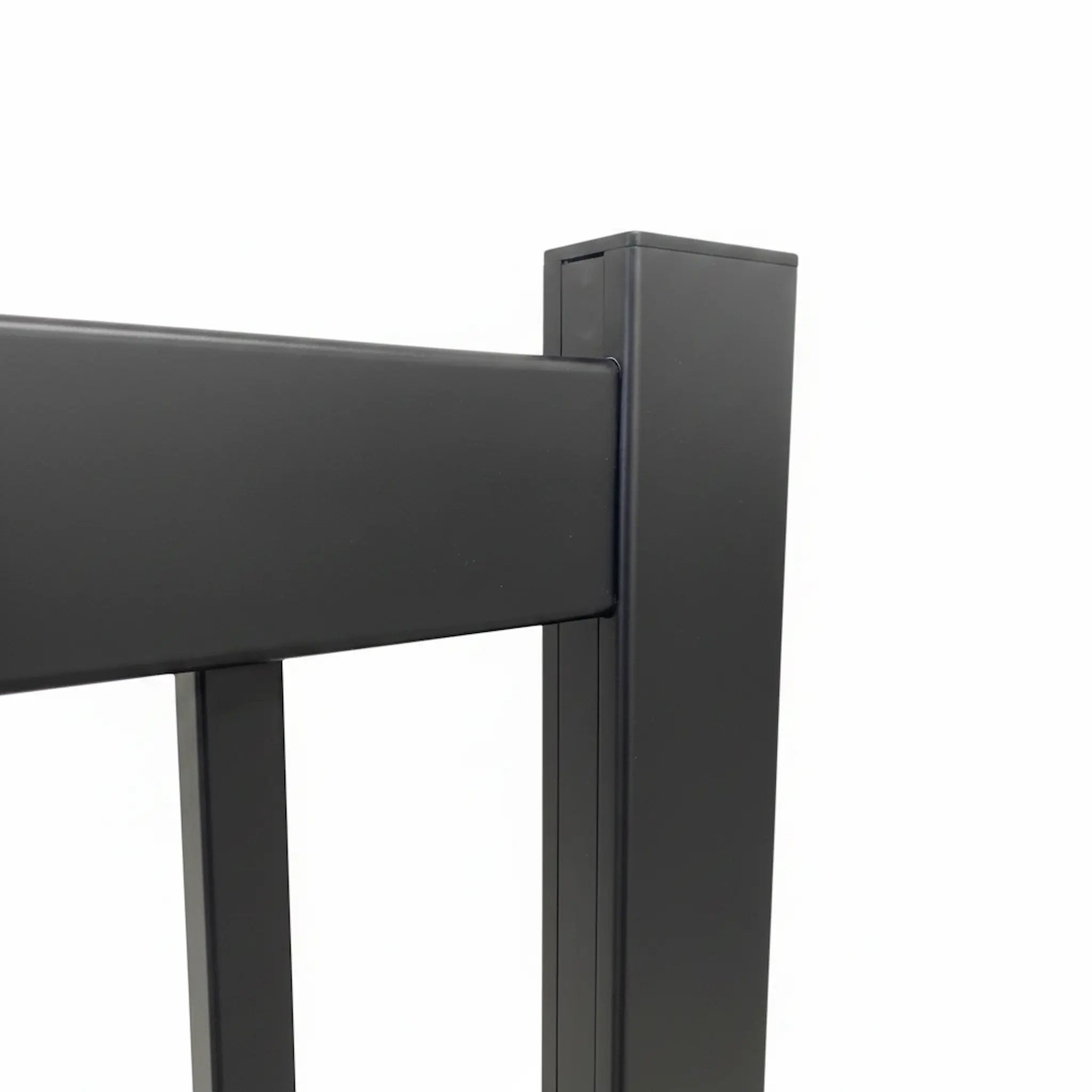 Gate Post Rail Junction Detail - Semi-Closed Arch Double Swing Gate - XGATE NZ