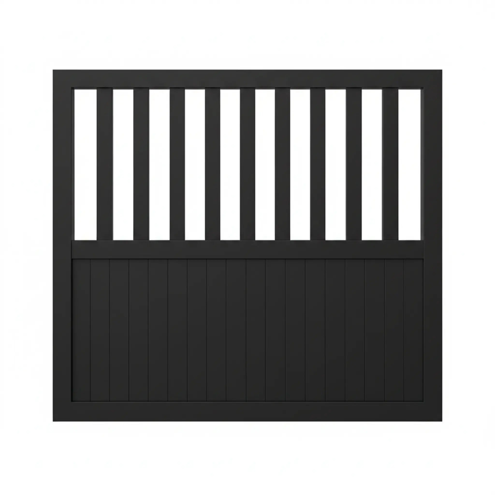 Half Open Aluminium Pedestrian Gate | Black | XP12B | NZ