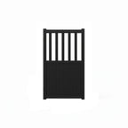 Half Open Aluminium Pedestrian Gate in Black - XGATE NZ