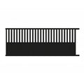 Half Open Aluminium Sliding Gate in Black - XGATE NZ