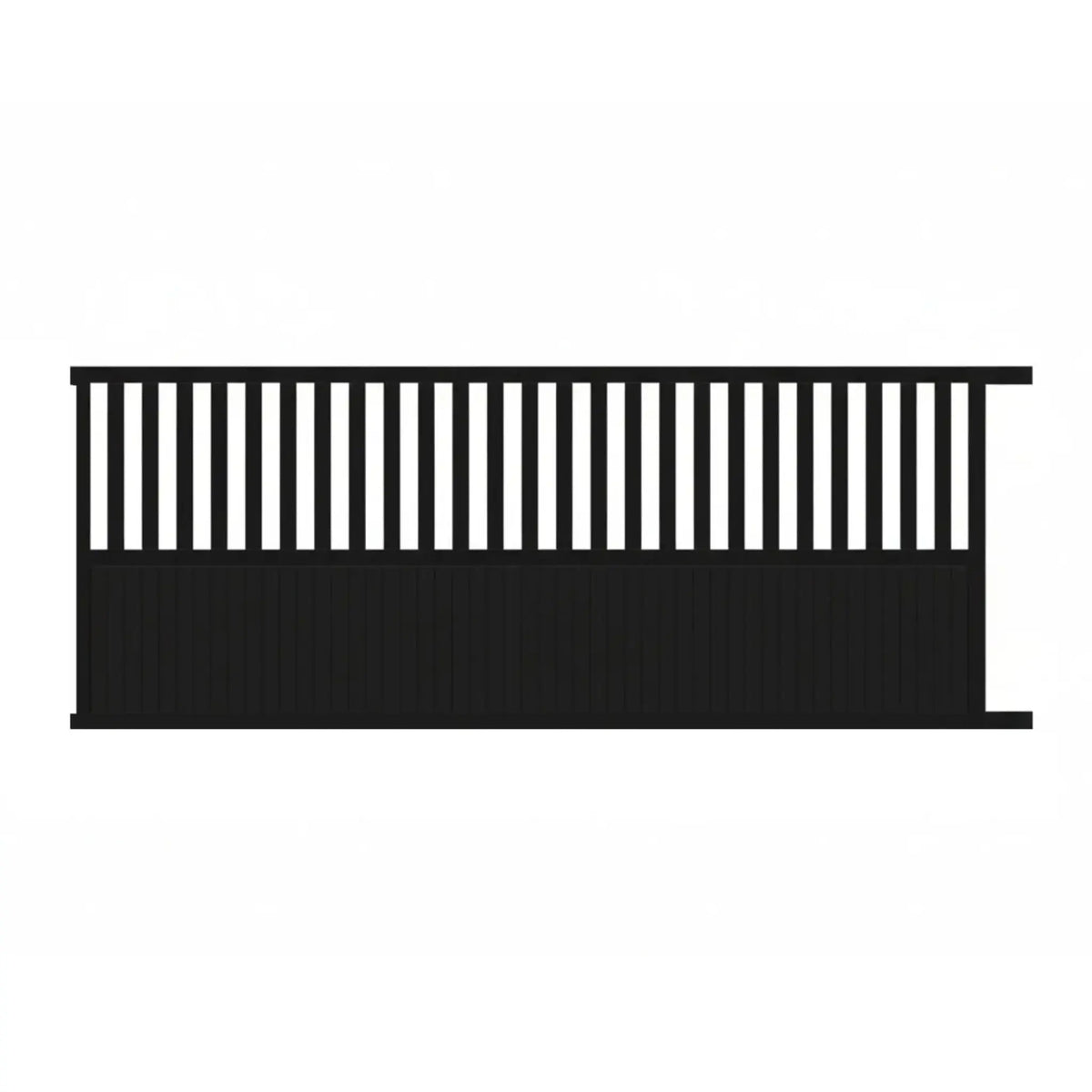 Half Open Aluminium Sliding Gate in Black - XGATE NZ