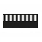 Half open aluminium sliding gate in black - XGATE NZ