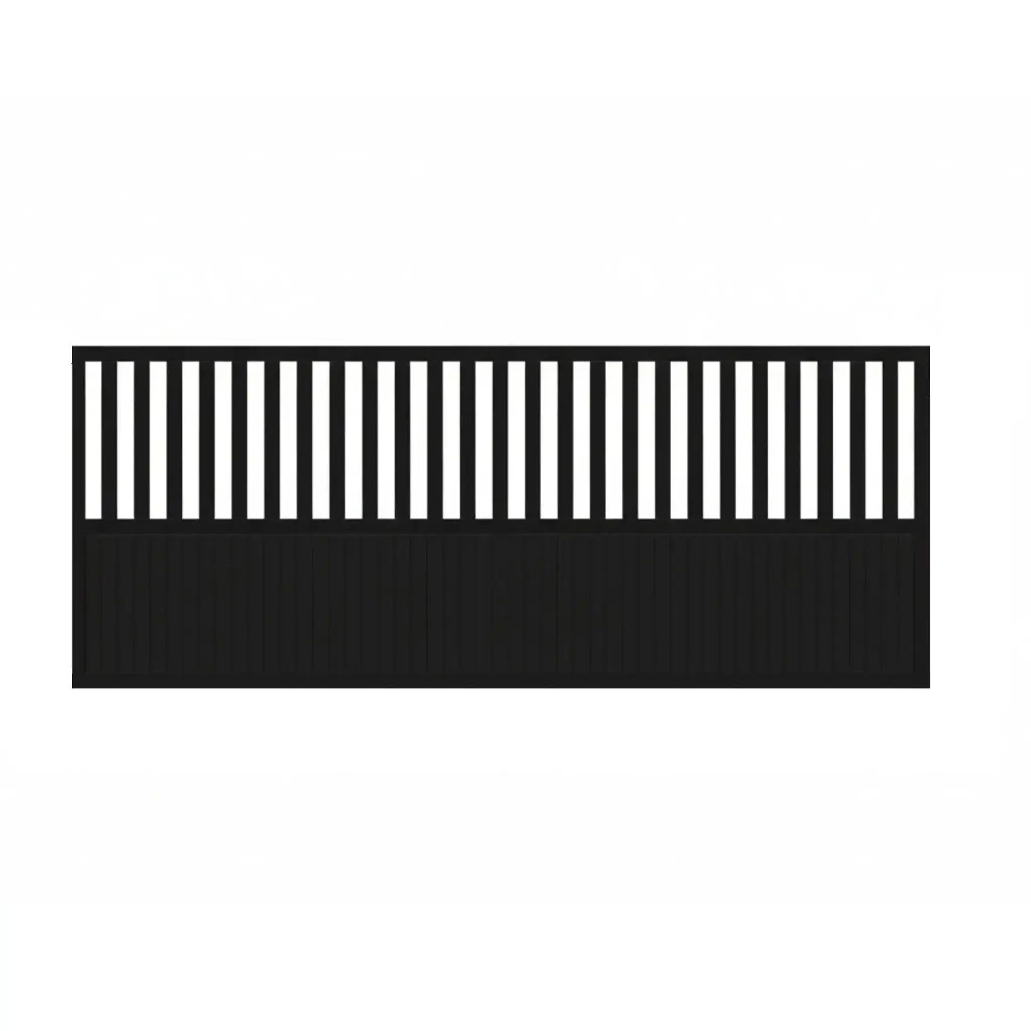 Half Open Aluminium Sliding Gate | Black | XG12B | NZ