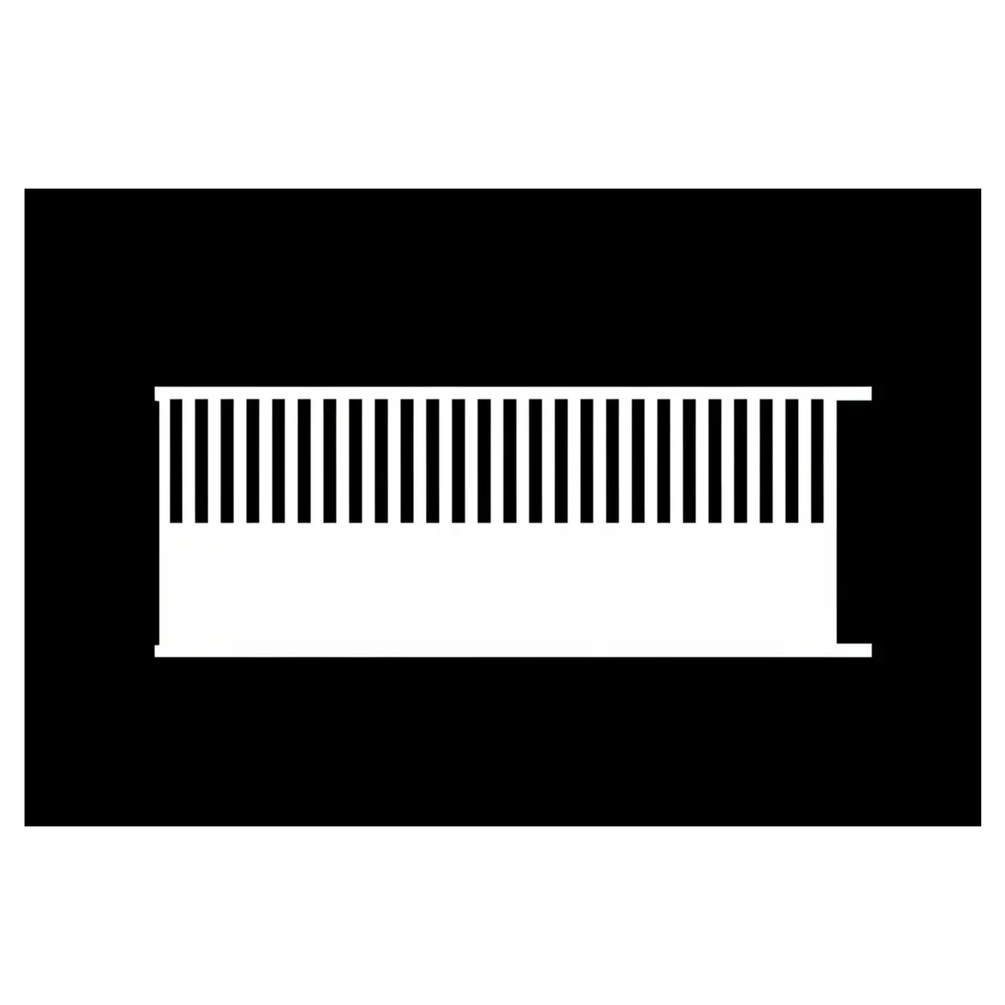 Half open sliding gate in white, front view - XGATE NZ