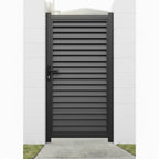 Horizontal Louvre Aluminium Pedestrian Gate | Black | XP03B | NZ