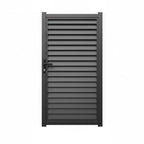 Horizontal Louvre Aluminium Pedestrian Gate | Black | XP03B | NZ