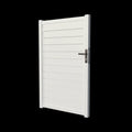 Horizontal Louvre-Slat Aluminium Pedestrian Gate White - XGATE NZ