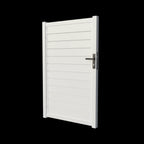 Horizontal Louvre-Slat Aluminium Pedestrian Gate White - XGATE NZ