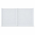Horizontal Louvre-Slat Aluminium Double Swing Gates | White | XS09W | NZ