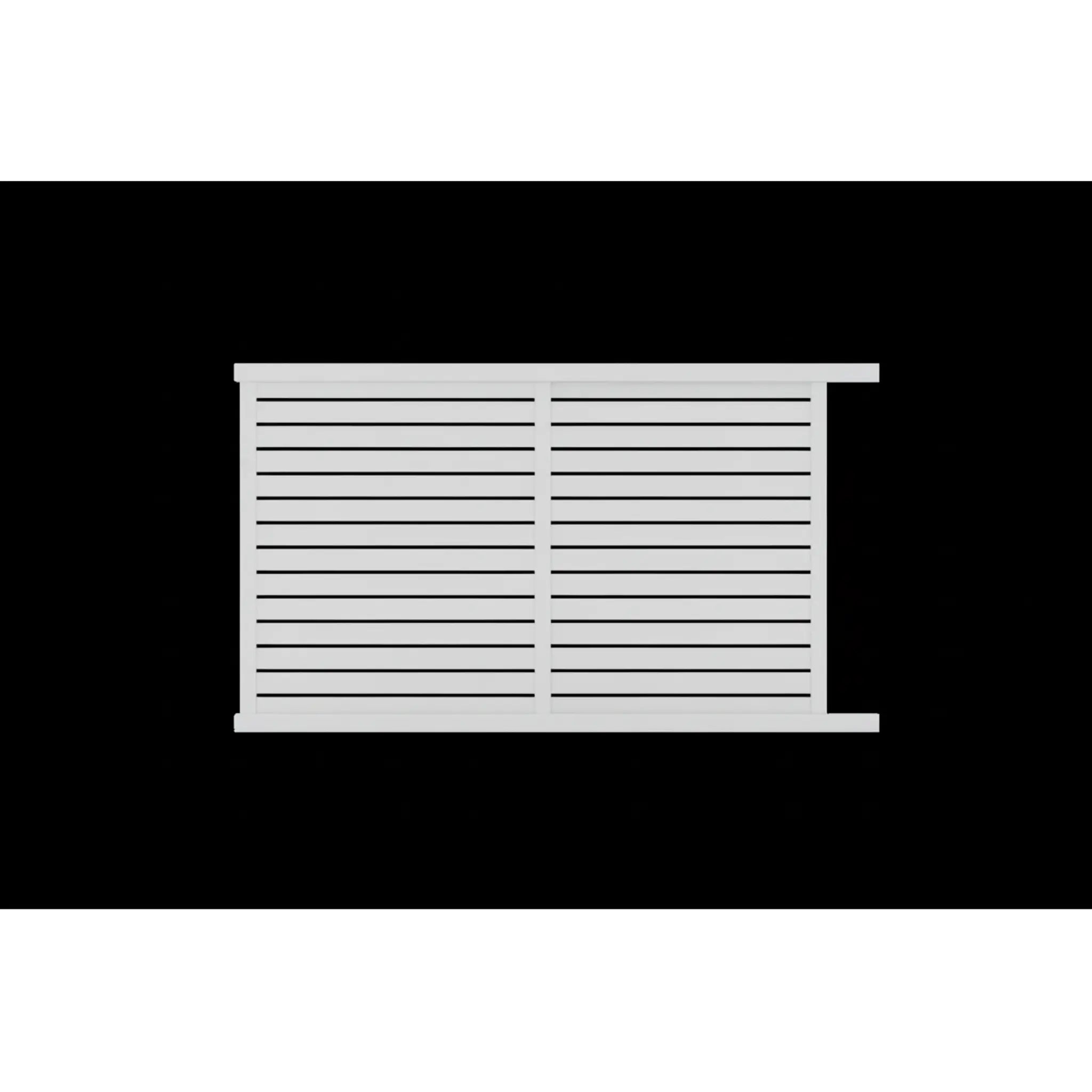 Horizontal Louvre-Slat Sliding Gate in White 3370mm Without Lock - XGATE NZ