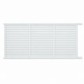 Horizontal Louvre-Slat Aluminium Sliding Gate | White | XG09W | NZ