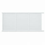 Horizontal Louvre-Slat Aluminium Sliding Gate | White | XG09W | NZ