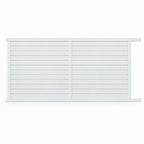 Horizontal Louvre-Slat Aluminium Sliding Gate | White | XG09W | NZ